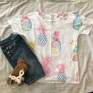Pineapple Print Tee